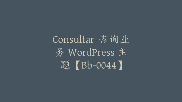 Consultar-咨询业务 WordPress 主题【Bb-0044】