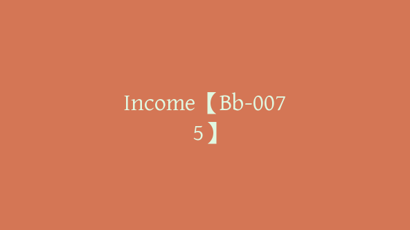 Income【Bb-0075】