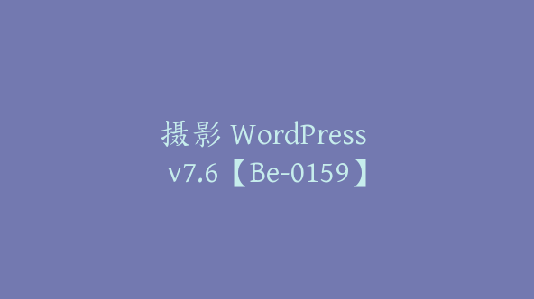 摄影 WordPress v7.6【Be-0159】